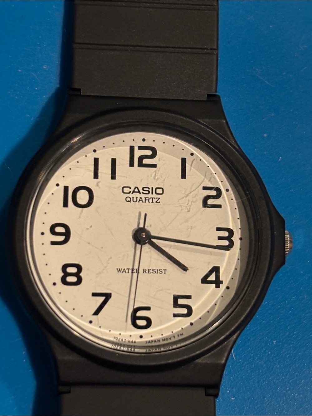 Casio Black Watch with White Dial